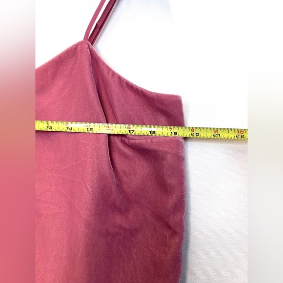 J Crew pink velvet peplum cami tank size 14 tall fully lined feminine elegant - Picture 3 of 10